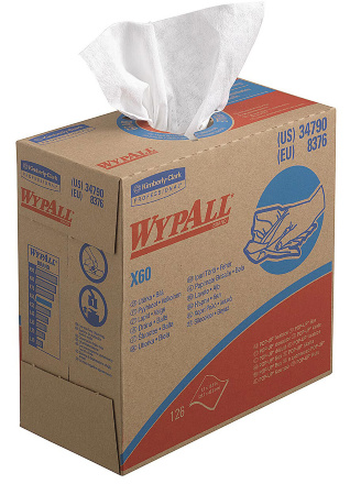 8376 Протирочный материал в коробке WypAll® X60 белый (10 кор х 126 л)