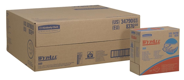 8376 Протирочный материал в коробке WypAll® X60 белый (10 кор х 126 л)