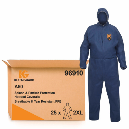 Комбинезон защитный от брызг и твердых частиц KleenGuard® A50 воздухопроницаемый синий (20-25 штук)