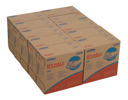 8355 Протирочный материал в коробке WypAll® X50 белый (10 коробок по 176 листов)