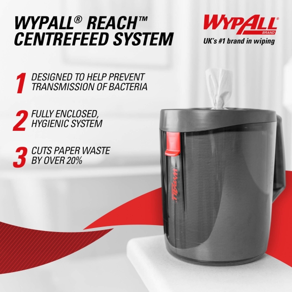 6220 Протирочный материал в рулонах с центральной подачей WypAll® L10 однослойный голубой (6 рул х 106 м)