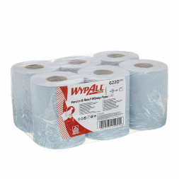 6220 Протирочный материал в рулонах с центральной подачей WypAll L10 однослойный голубой (6 рул х 106 м)