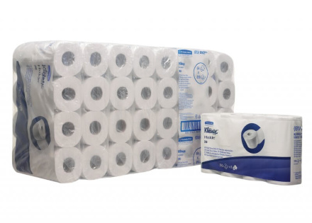 Туалетная бумага в стандартных рулонах 8442 Kleenex 350 двухслойная от Kimberly-Clark Professional (64 рул х 42 м)