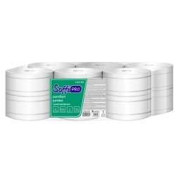 Туалетная бумага в больших рулонах SoffiPro Comfort 2 слоя (12 рул х 170 м)