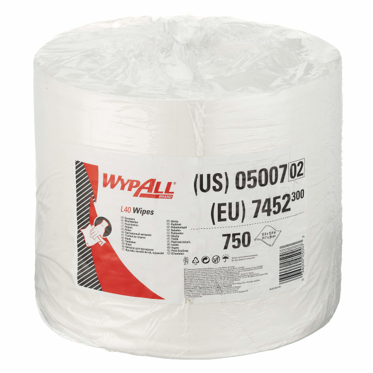 Купить протирочный материал 7452 WypAll L40 в рулонах по 750 листов от .