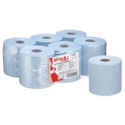 7255 Протирочный материал в рулонах с центральной подачей WypAll® L10 однослойный голубой (6 рул х 304 м)
