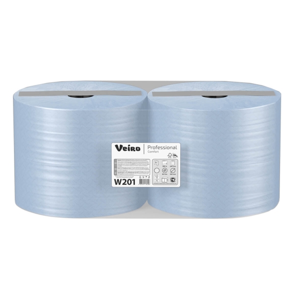 W201 Протирочный материал в рулонах Veiro Comfort двухслойный синий (2 рул х 350 м)