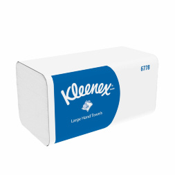 6778 Бумажные полотенца в пачках Kleenex белые двухслойные (15 пач х 124 л)