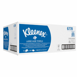 6778 Бумажные полотенца в пачках Kleenex® белые 2 слоя (15 пач х 124 л)