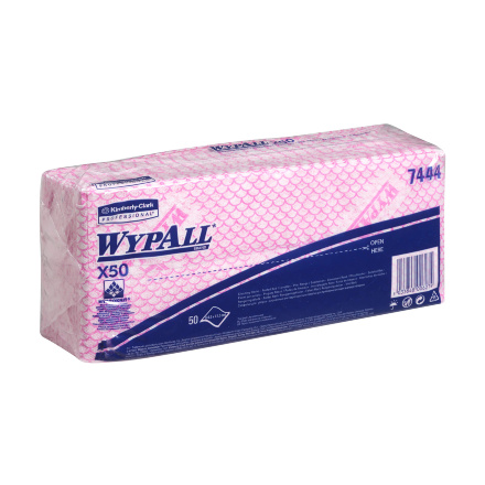 7444 Протирочный материал в пачках WypAll® X50 красный (6 пач х 50 л)